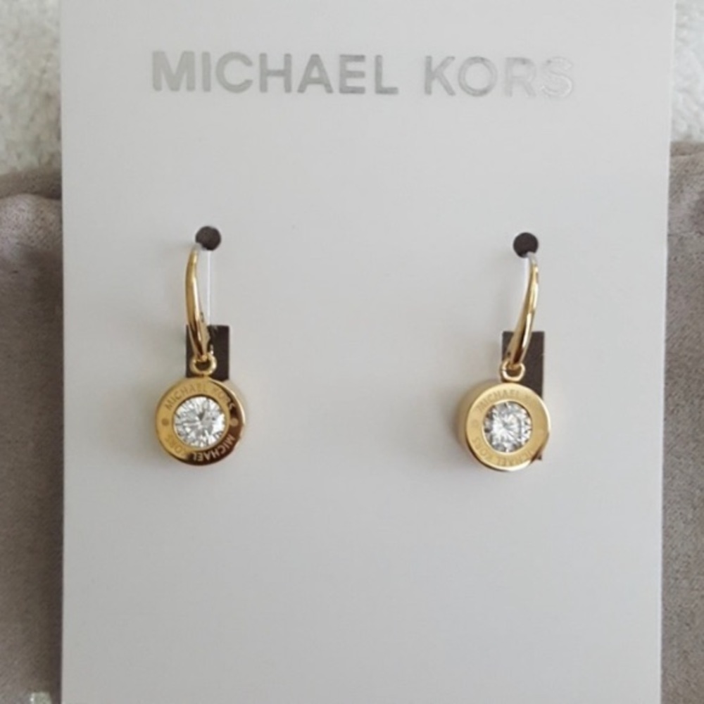 New Michael Kors Gold Drop Earings